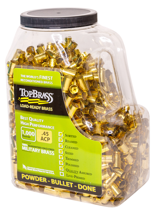 Top Brass Llc Premium Reconditioned, Top Brass 7b045acycy-m-j   Unp Brass 45acp 1000