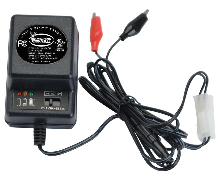 American Hunter Battery Charger, Ahuntr Bl-c6/12    6/12v Battery Charger 110v