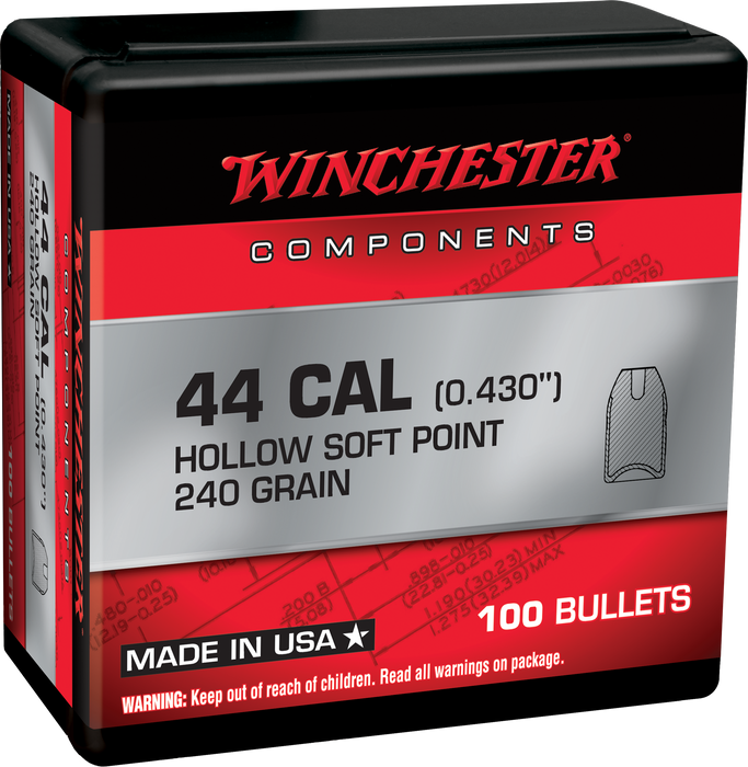 Winchester Ammo Centerfire Handgun, Win Wb44sp240x Bul 44sp  200 Sp          100/10