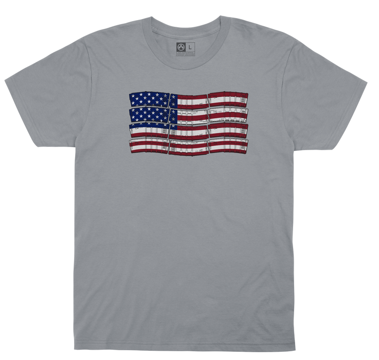 Magpul Industries Corp Pmag-flag, Magpul Mag1180-040-3xl Pmag Flag Cot Shirt 3x Slvr