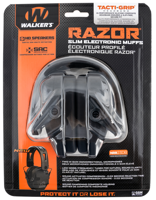 Walkers Game Ear Razor, Wlkr Gwp-rsemrh      Razr Muff Tacti-grip Blk