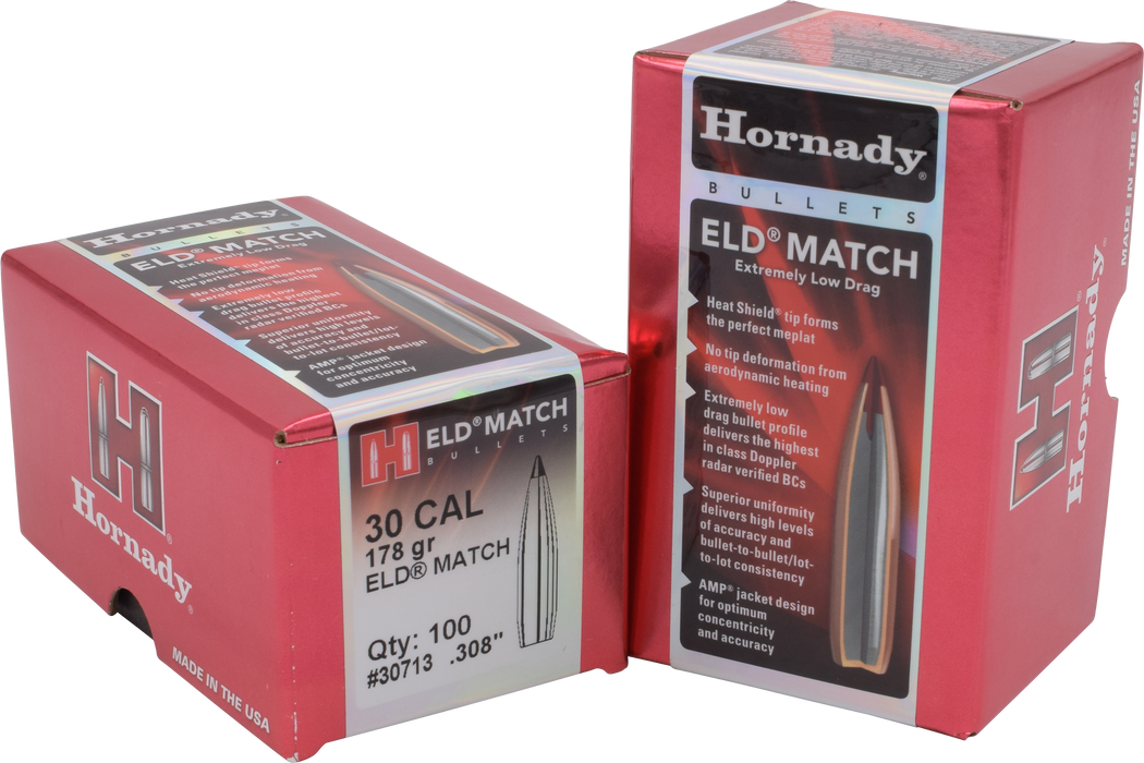 Hornady Eld Match, Horn 30713  Bull .308 178 Eld-m             100/15