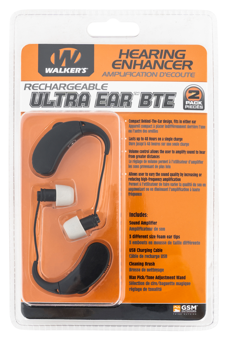 Walkers Game Ear Ultra Ear, Wlkr Gwp-rchue-2pk  Rechargeable Ultra Ear 2-pack