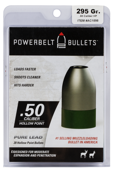 Powerbelt Bullets Pure Lead, Cva Ac1572    Powerbelt  50 348 Lhp  15