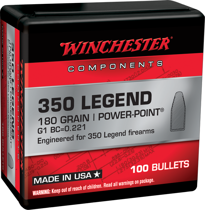 Winchester Ammo Centerfire Rifle, Win Wb350p180x Bul 350   180 Pp         100/10