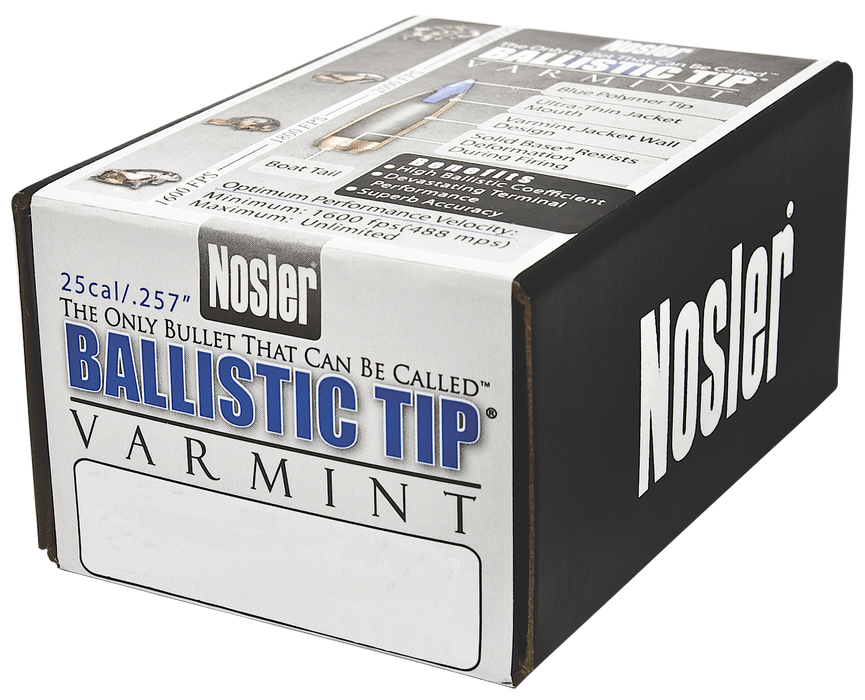 Nosler Ballistic Tip, Nos 43004 Blstc Var   25 85 Sptzr   100