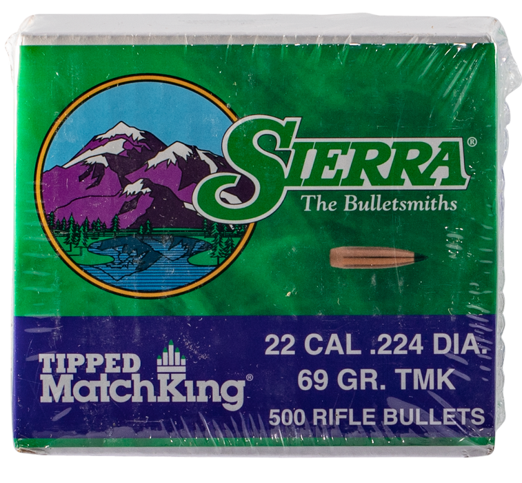 Sierra Tipped Matchking, Sierra 7169c .224  69 Tipped Mk                500