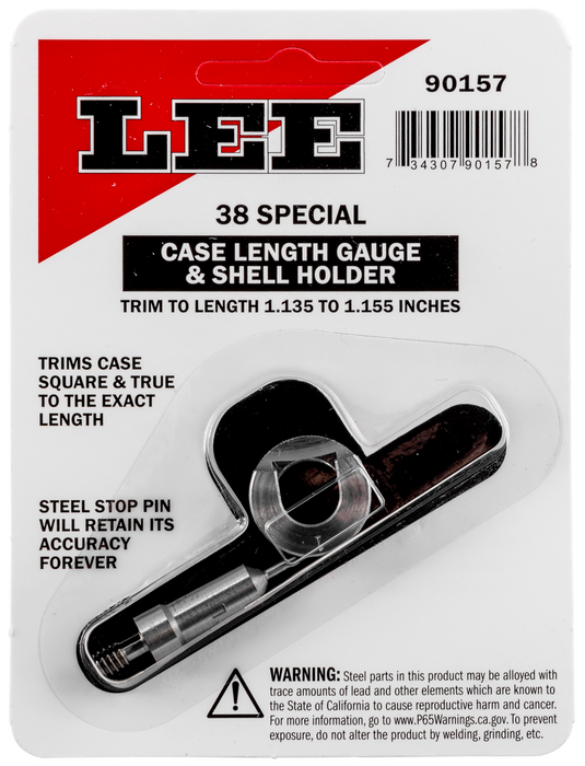 Lee Case Length Gauge, Lee 90157 Gauge/holder 38 Special