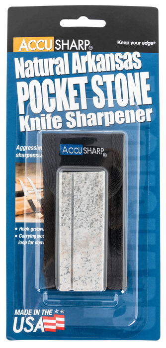 Accusharp Pocket Stone, Fpi 024c  Accusharp Natural Ark 3in Stone W/pouch