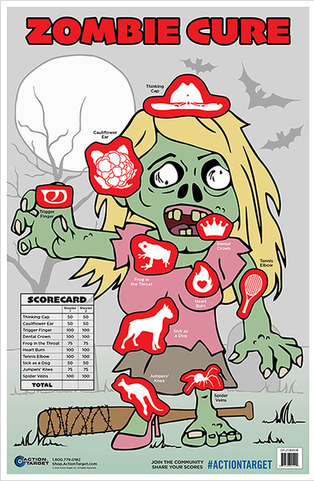 Action Target Inc Action, Action Gszomshe100      Zombie Girl         100 Bx