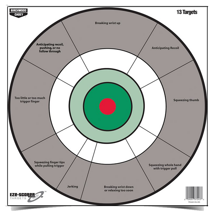 Birchwood Casey Eze-scorer, Bir 37245 Eze-scorer 12"  Handgun Trainer     13pk