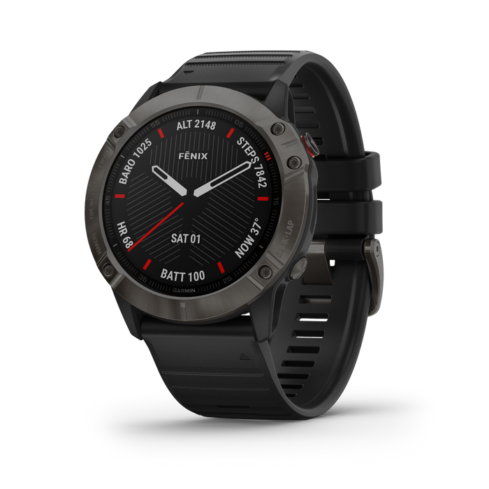 Garmin Fenix 6, Gar 010-02157-10 Fenix 6x Sapphire Carbon Gray/blk