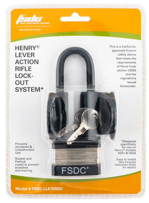 Firearm Safety Devices Lock-out System, Fsdc Ll675rkd  Henry La Rfl Lock-out Fits 001 004