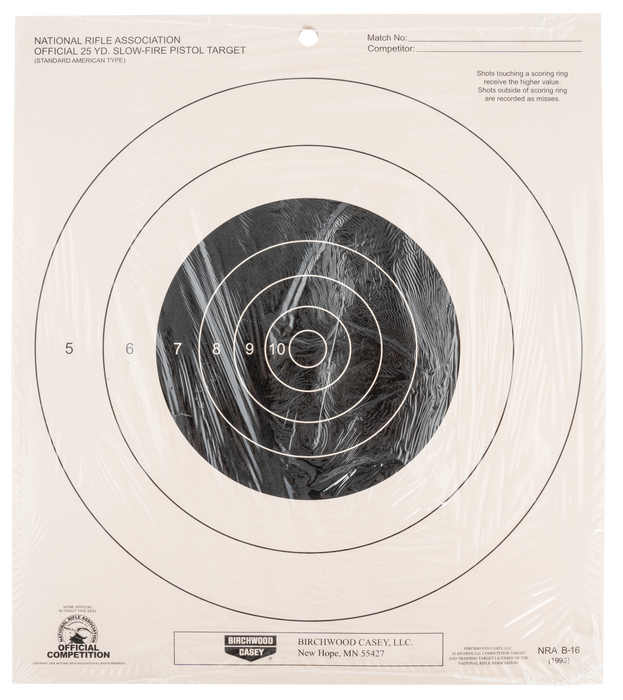 Birchwood Casey Nra, Bir 37350 B16 25yard Target             25pk