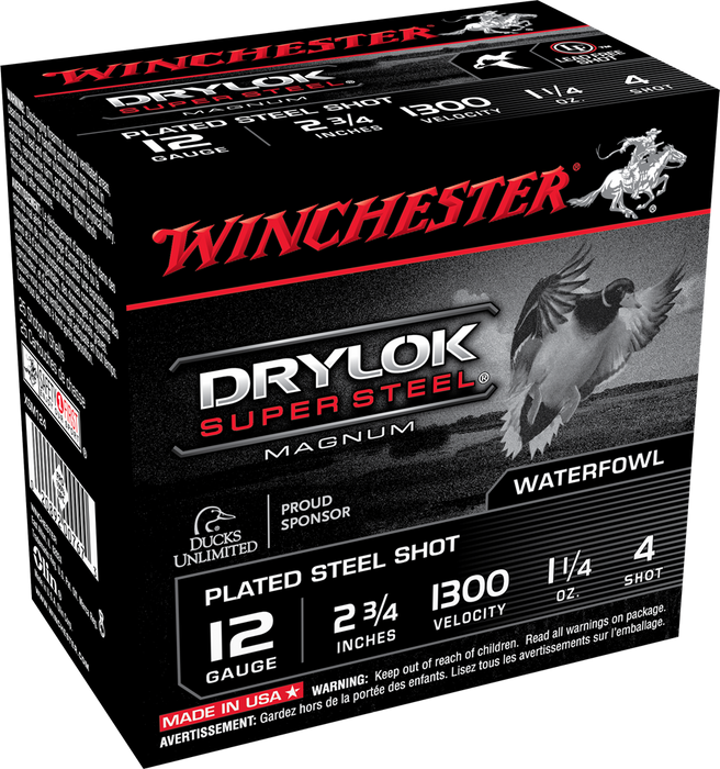 Winchester Ammo Drylock Super Steel, Win Xsm124     2mag    11/4  Stl    25/10