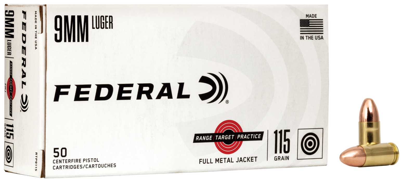 Federal Range And Target, Fed Rtp9115     9mm        115 Fmj  Rngtrt 50/20