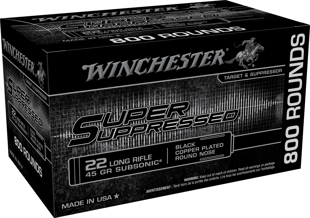 Winchester Ammo Super Suppressed, Win Sup22lrb  22lr Sup Supressed    800 Rd Box