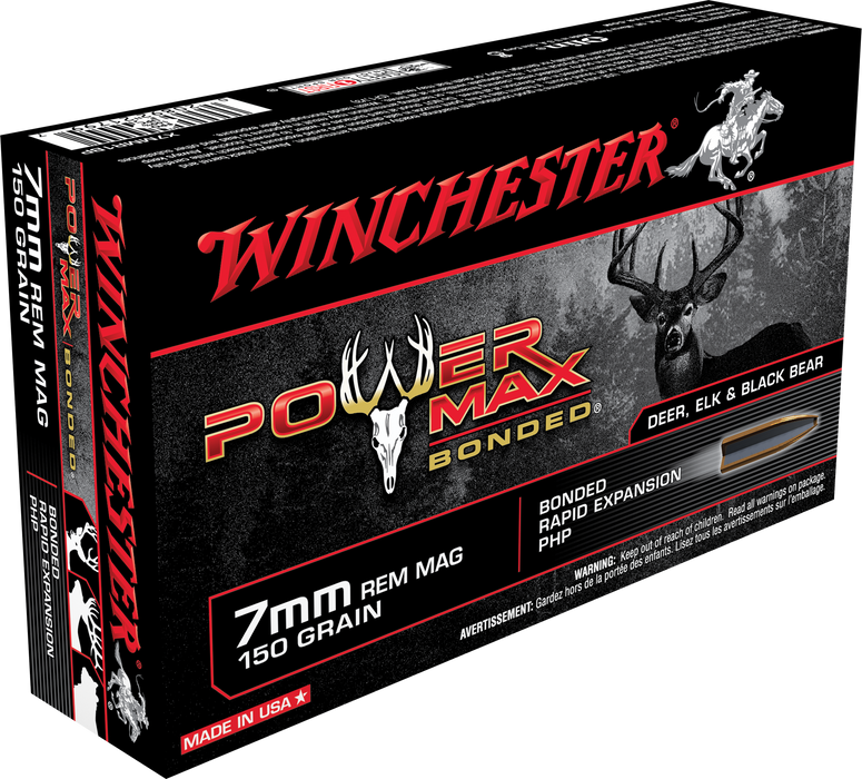 Winchester Ammo Power Max Bonded, Win X7mmr1bp      7mm    150pmb      20/10