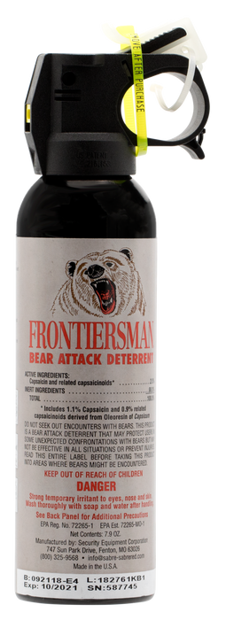 Sabre Frontiersman, Sec Fbad03    Frontiersman 7.9oz Bear Spray