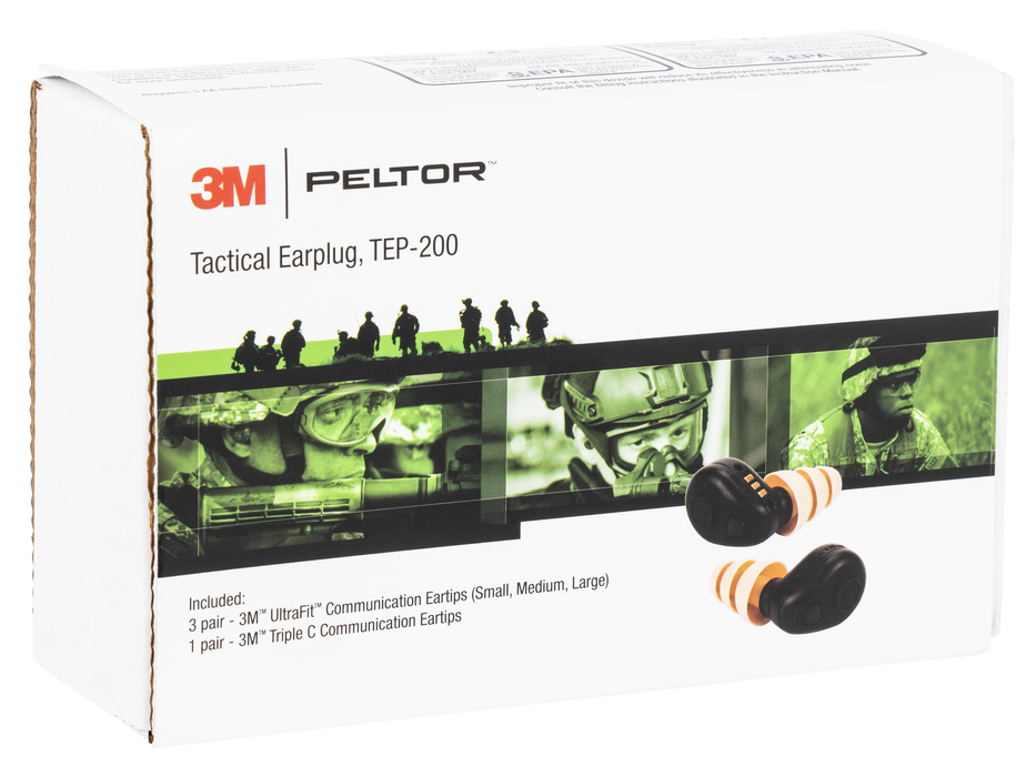 3m Peltor Electronic Earplugs, Pel Tep200         Electronic Earplugs Mil/police