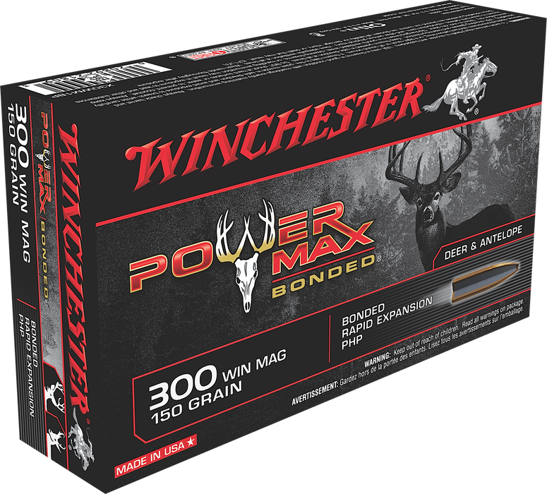 Winchester Ammo Power Max Bonded, Win X30wm1bp      300win 150pmb      20/10