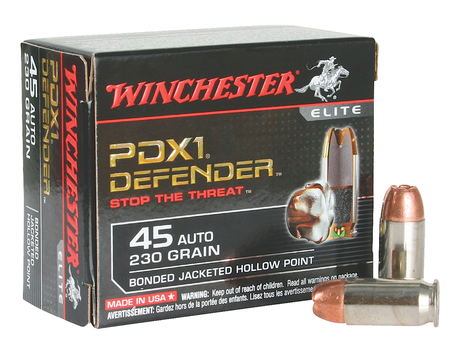 Winchester Ammo Pdx1 Defender, Win S45pdb    45       230 Pdx       20/10