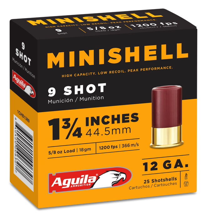 Aguila Minishell, Aguila 1chb1389 12ga    Mini  9   5/8       25/10