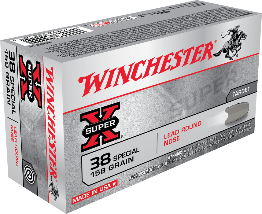 Winchester Ammo Super X, Win X38s1p    38sp    158 Ld         50/10