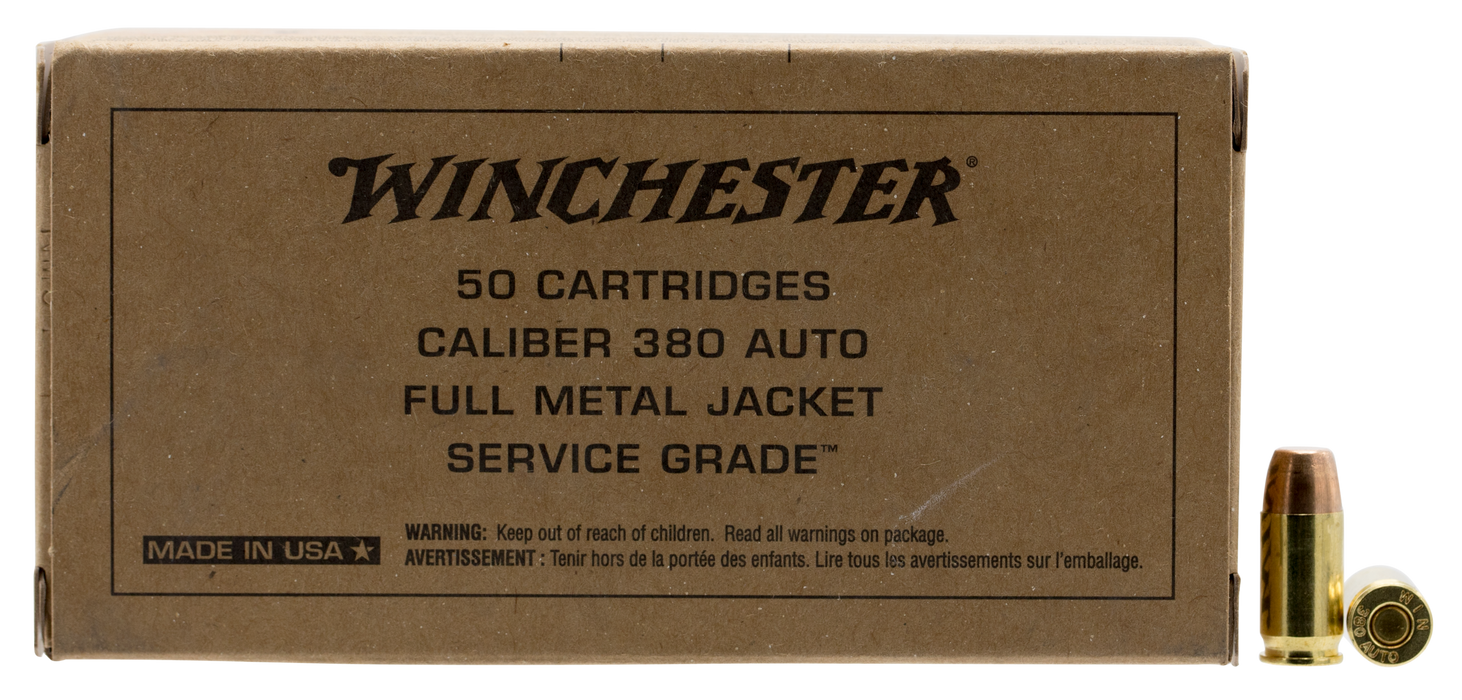 Winchester Ammo Service Grade, Win Sg380w    380         95 Fmj     50/10  Srvgrd