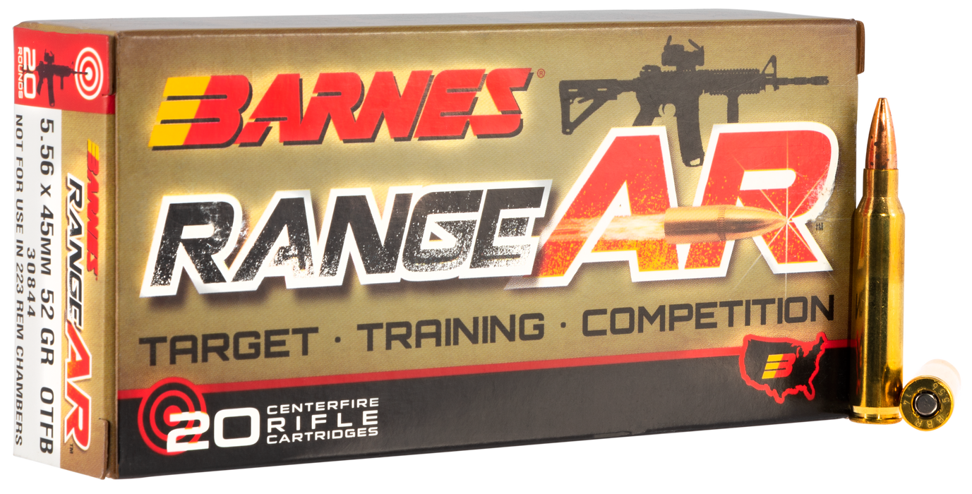 Barnes Bullets Range Ar, Brns 30844 Bb556z1     5.56       52 Oftb    20/10