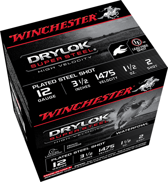 Winchester Ammo Drylock Super Steel, Win Ssh12lh2   Supreme Hv    Stl 1 1/2 3in 25/10