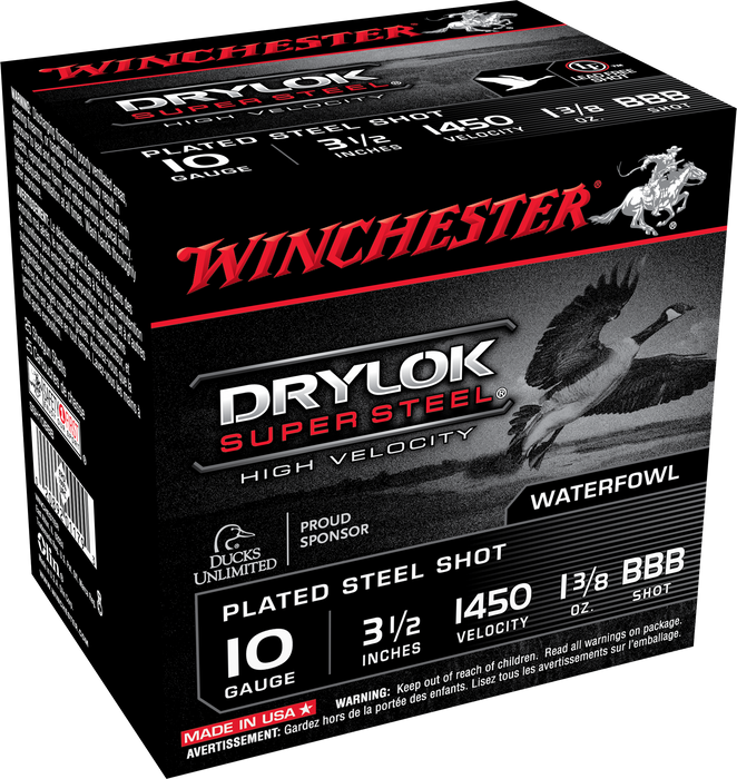 Winchester Ammo Drylock Super Steel, Win Ssh10bbb   Supreme Hv    Stl 1 3/8     25/10