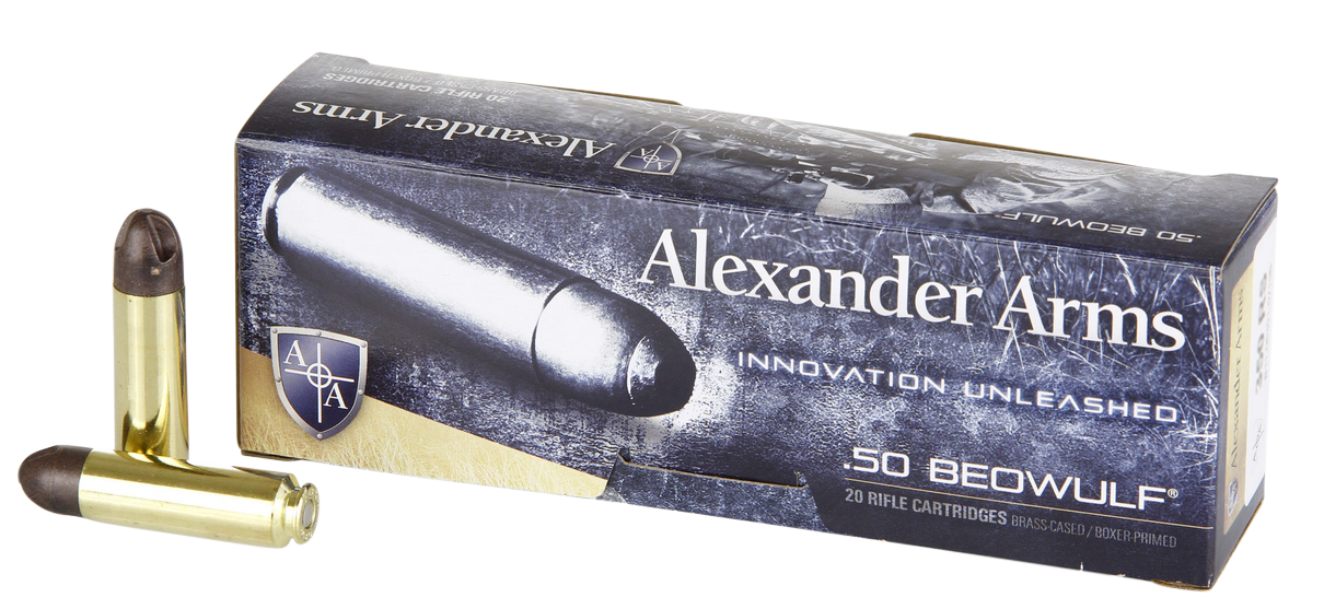 Alexander Arms Rifle Ammo, Alex Ab200arxbx  50 Beowulf 200 Arx          20/10