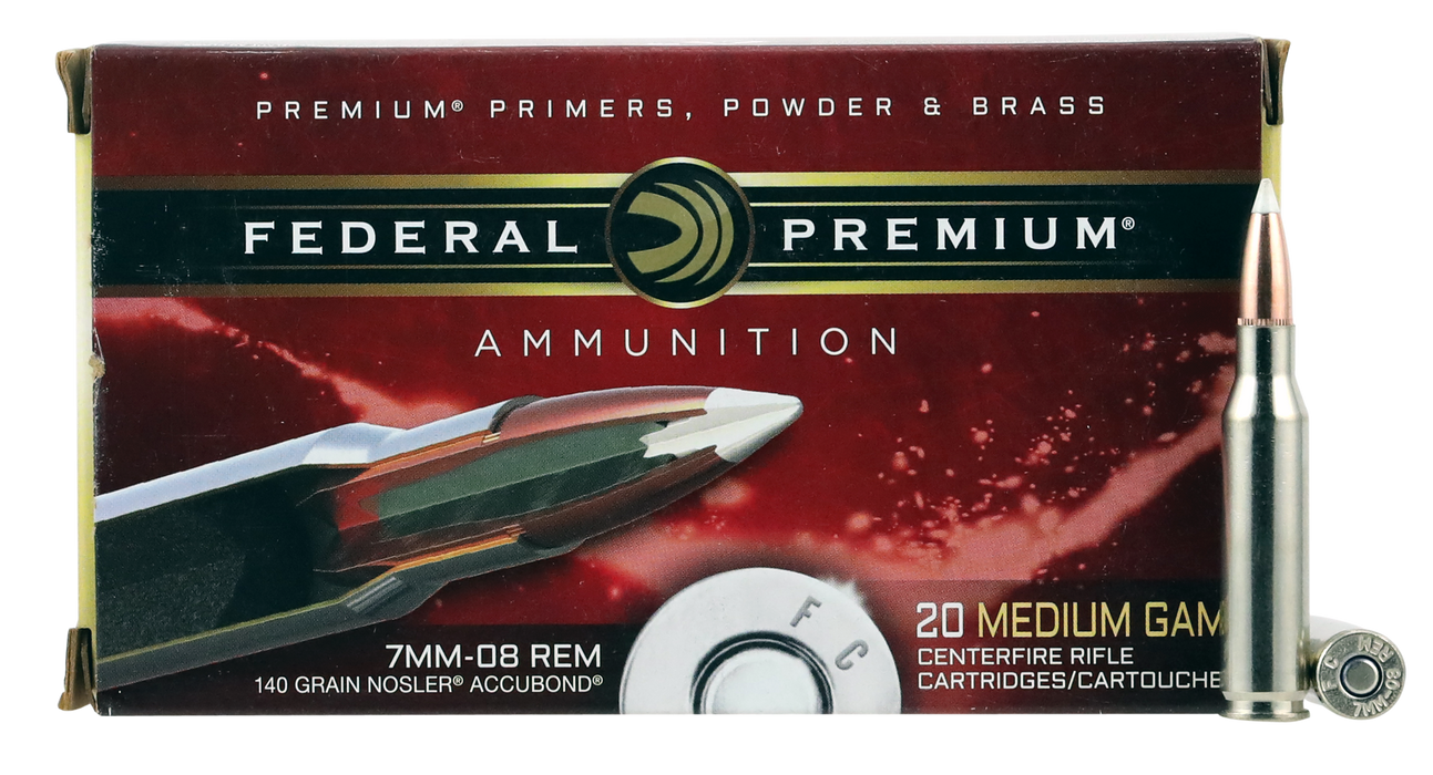 Federal Premium, Fed P708a1         7mm08   140 Nosab        20/10