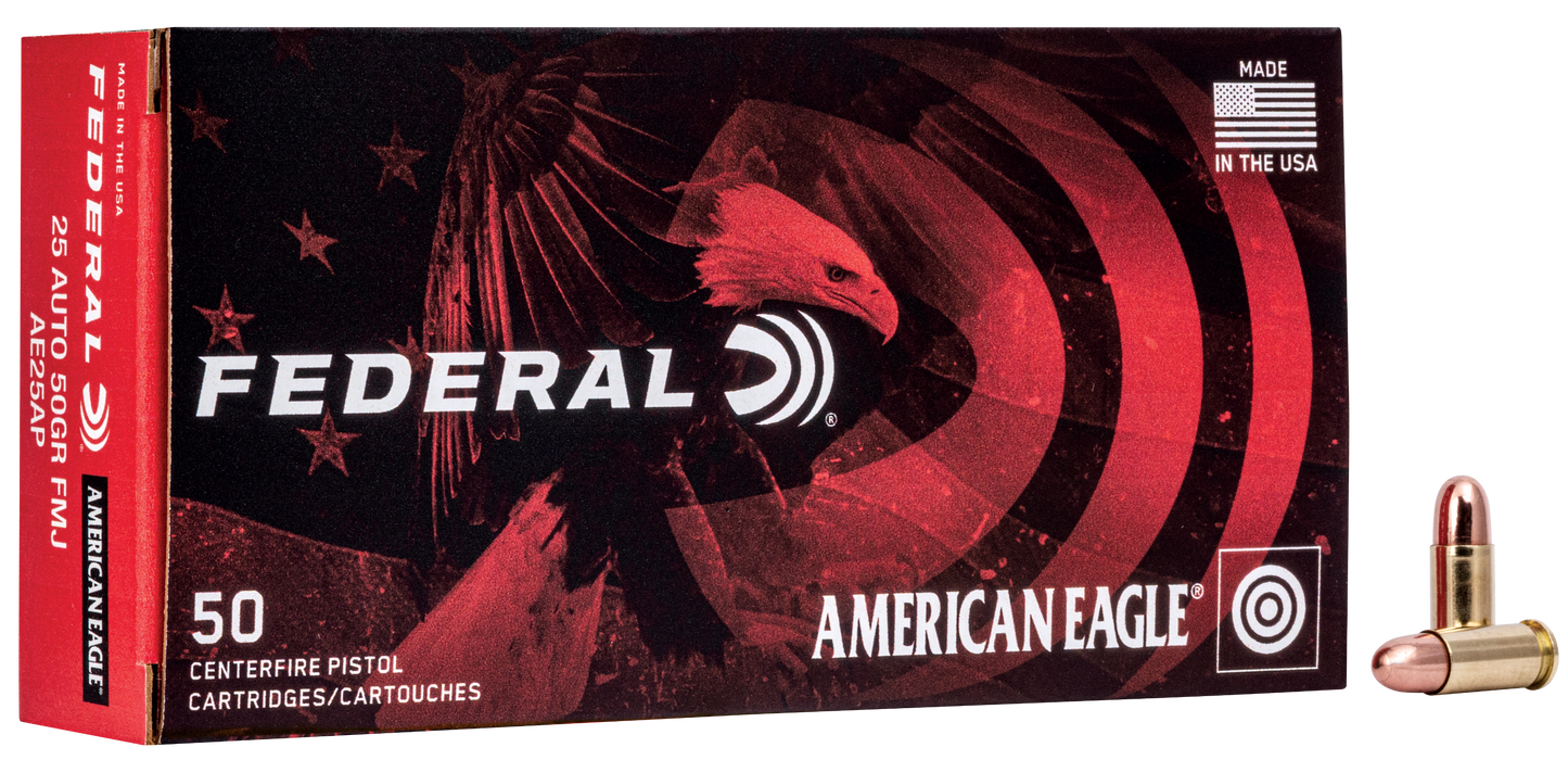 Federal American Eagle, Fed Ae25ap       25 Auto  50 Fmj           50/20