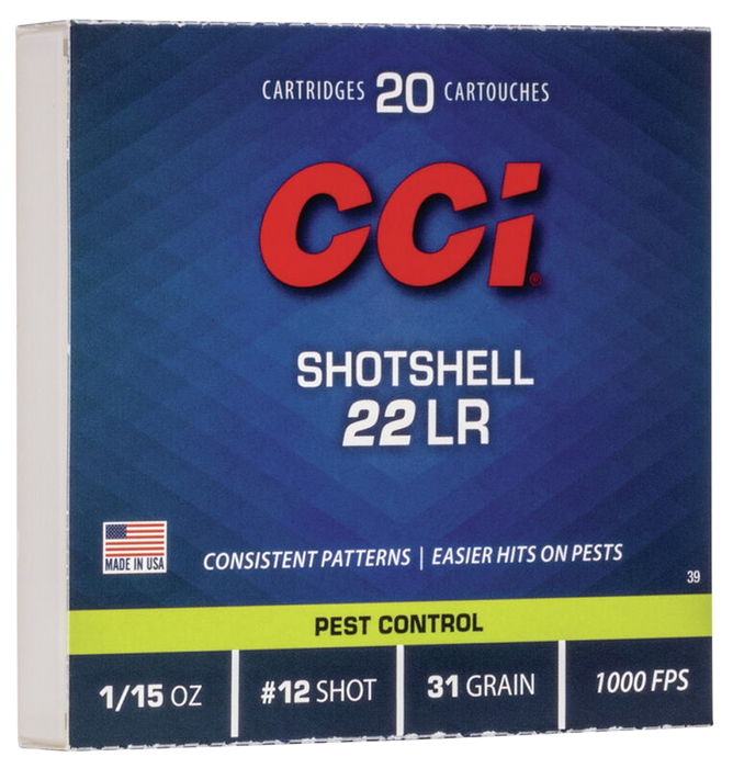 Cci Pest Control, Cci 0039    22 Lr  Shotshell #12           20/100