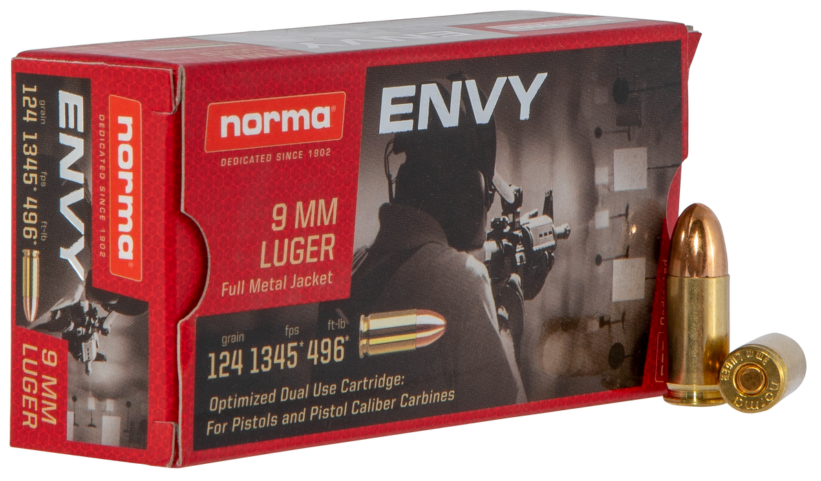 Norma Ammunition (ruag) Envy, Norma 299440050 9mm            124 Envy      50/20