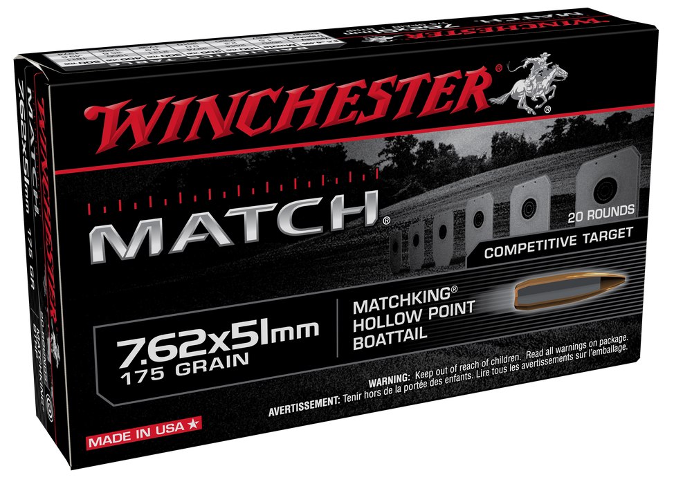 Winchester Ammo , Win S76251m   7.62x51    175 Bthp    20/25