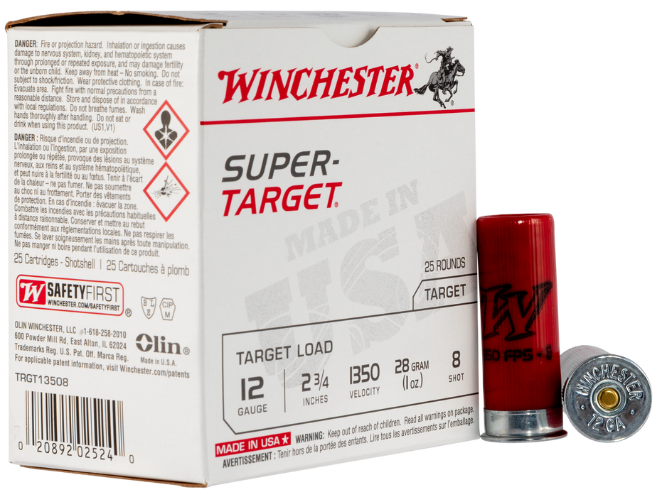 Winchester Ammo Super Target, Win Trgt13508  Sup Tgt 8     1oz     25/10