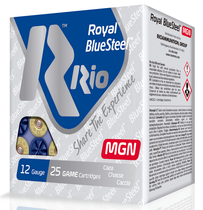 Rio Ammunition Royal Bluesteel, Rio Rbsm362    12 3in      11/4   Stl Mag    25/10