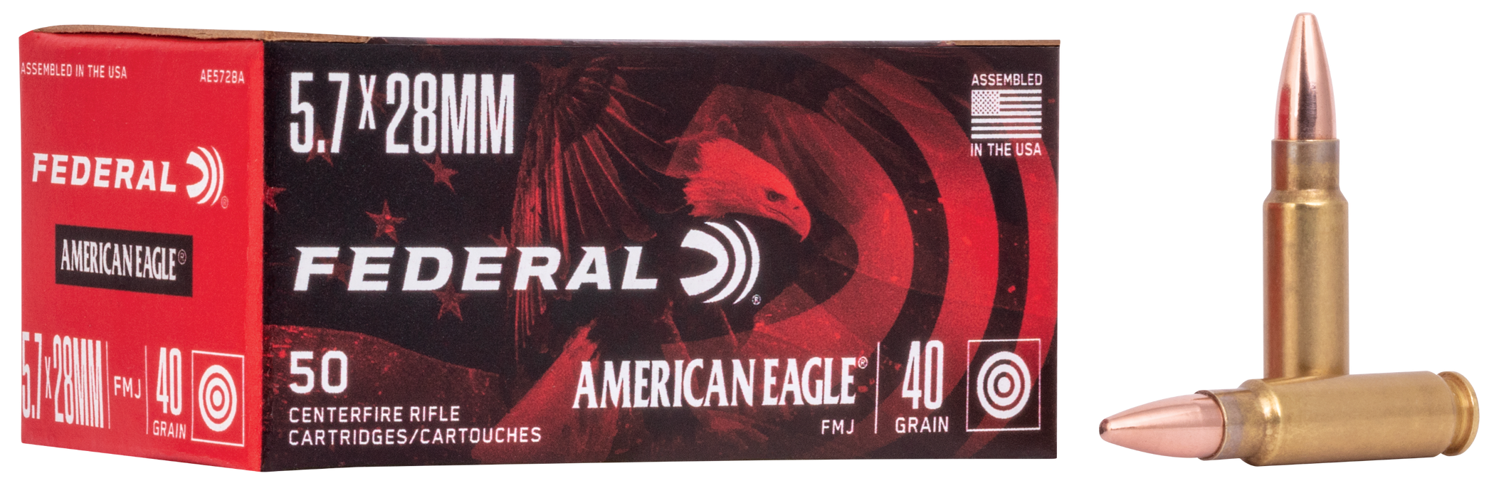 Federal American Eagle, Fed Ae5728a        5.7x28   40 Fmj         50/10