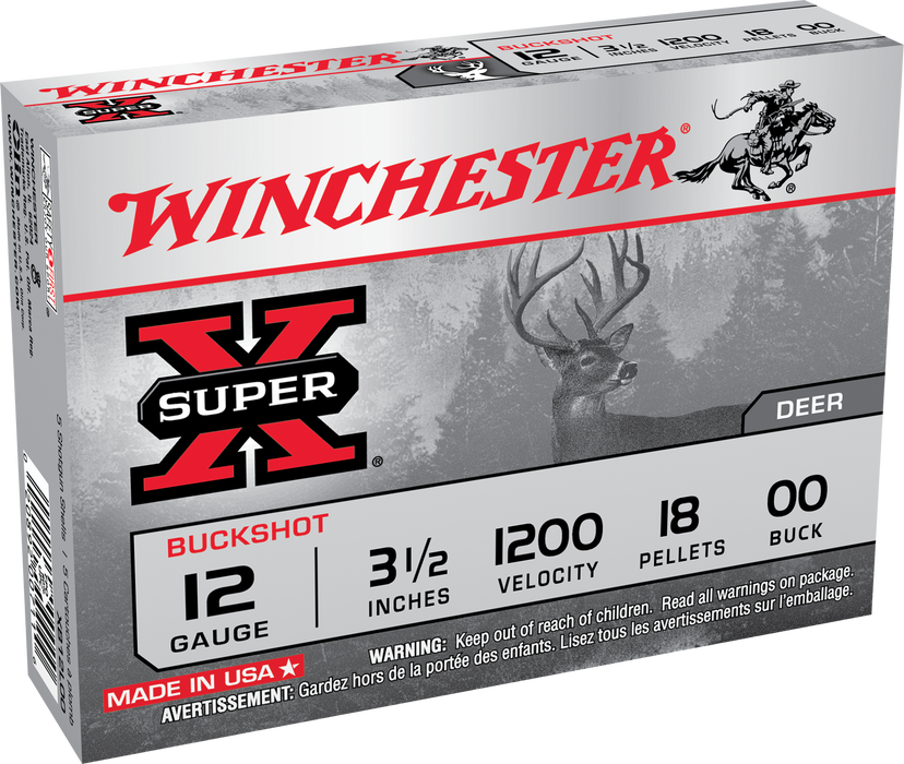 Winchester Ammo Super X, Win Xb12l00    00bk  3.5in     Buck   5/50