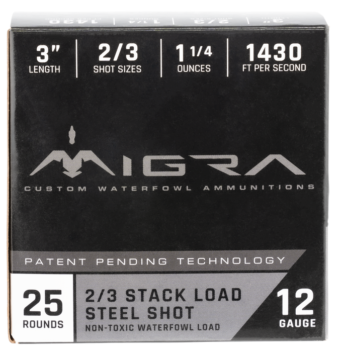 Migra Ammunition Combinational, Migra M12s236p  Staxd Weekender 12 3in  2-3  6 Pk