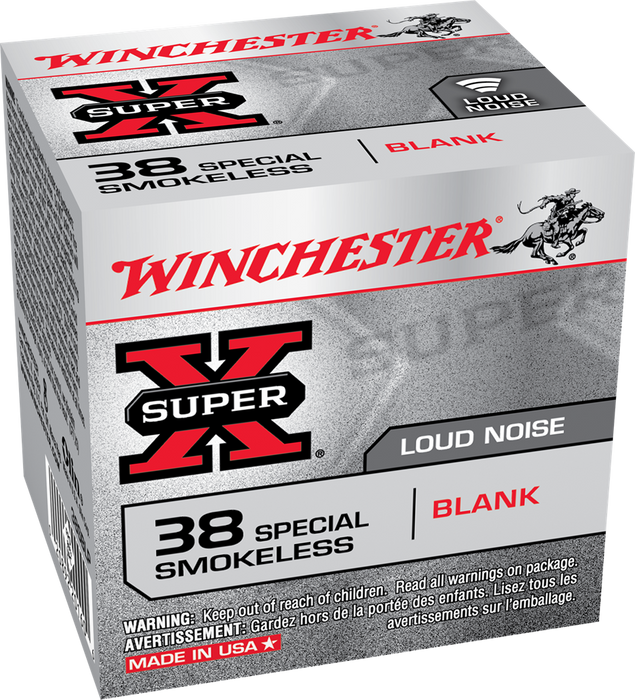 Winchester Ammo Super X, Win 38sblp    38spc Blank            50/40