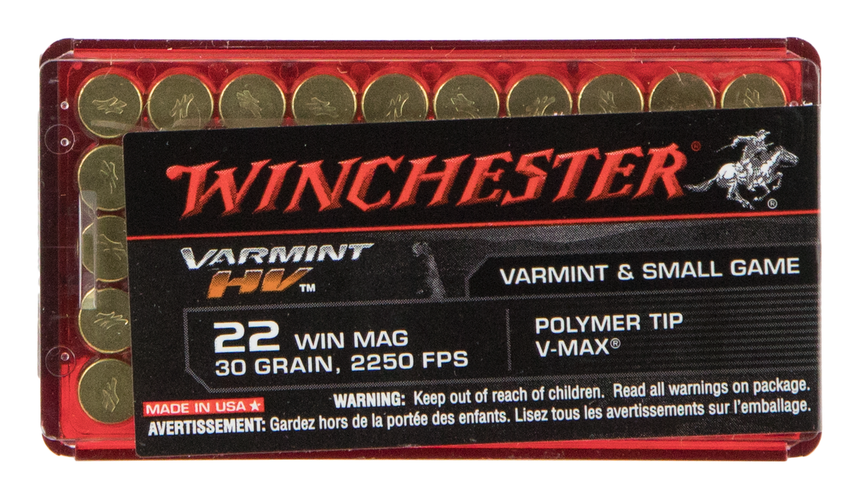 Winchester Ammo Varmint Hv, Win S22m2pt   22 Win Mag   Vmax      50/20