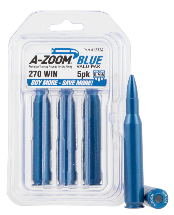 A-zoom Shotgun Training Rounds, Azoom 12324      Blue Snap Caps 270win         5pk