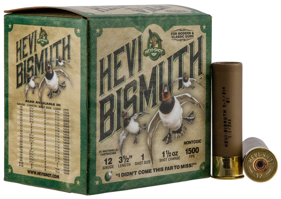 Hevishot Hevi-bismuth, Hevi Hs14501 Bismuth Wf   12 3.5   1  11/2  25/10