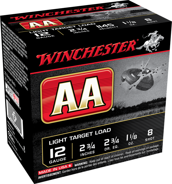 Winchester Ammo Aa, Win Aa128      Aa Light     11/8     25/10