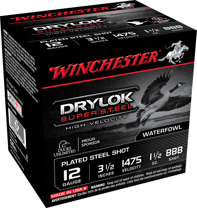 Winchester Ammo Drylock Super Steel, Win Ssh102     Supreme Hv    Stl 1 3/8     25/10