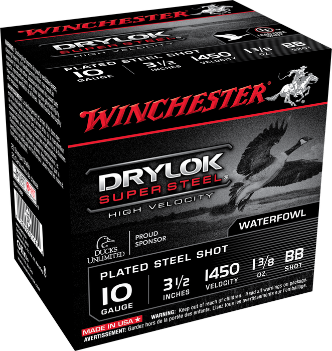 Winchester Ammo Drylock Super Steel, Win Ssh10bb    Supreme Hv    Stl 1 3/8     25/10